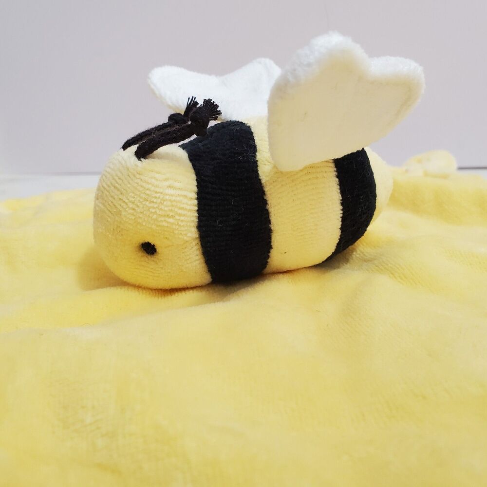 Burts Bees Honey Bee Lovey Organic Cotton Baby Dou dou Yellow Knotted Corners